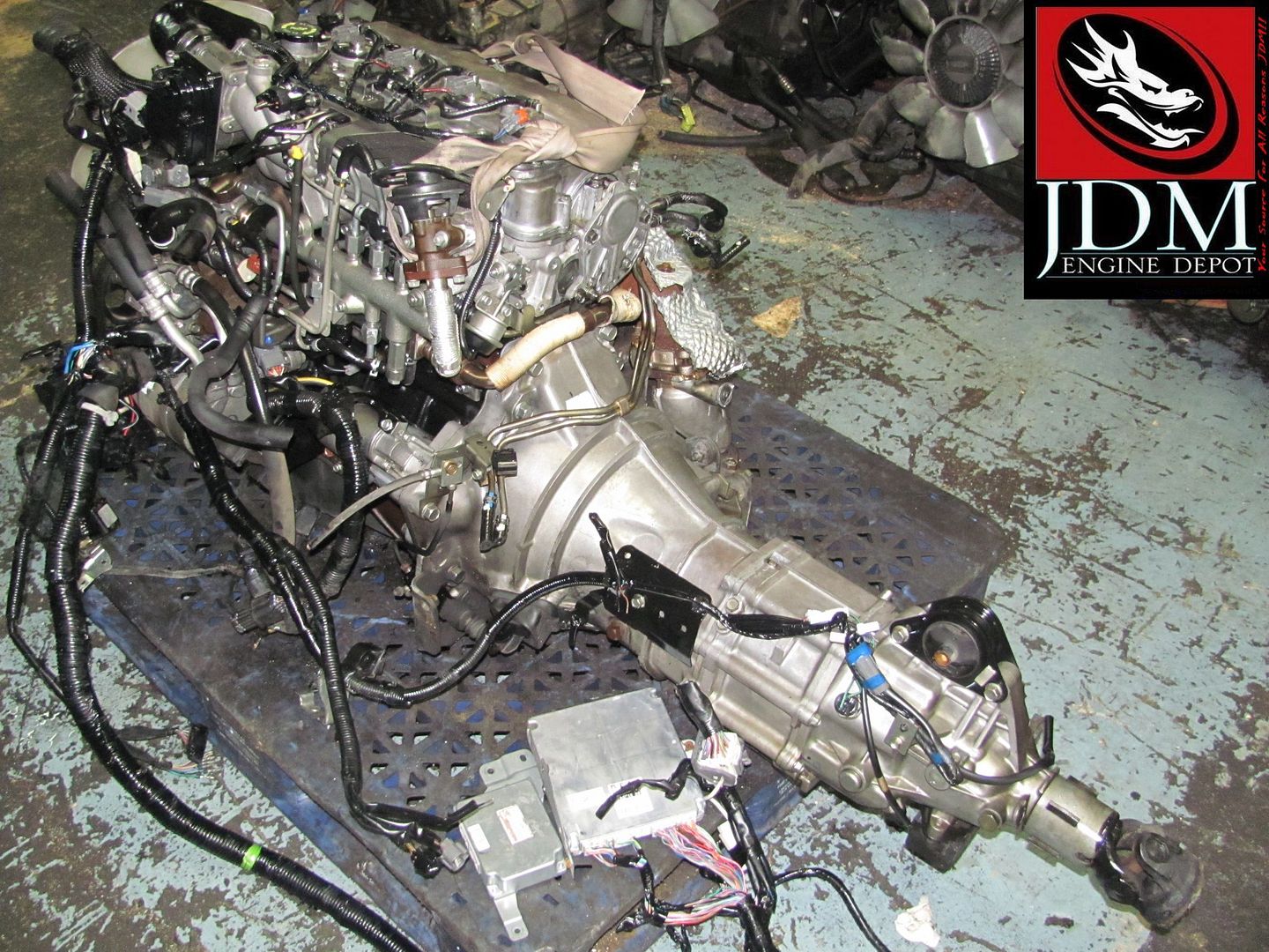 MAZDA BONGO BRAWNY 2.0L TURBO DIESEL ENGINE TRANSMISSION HARNESS ECU